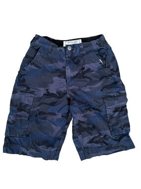 Vintage Genes Mens Blue Camouflage Outdoor Hiking Shorts size 30 A000324